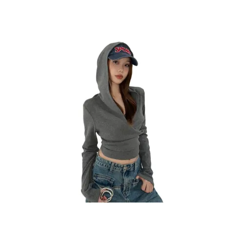 LANGQING Темно-серый Giveaway Бренд Наклеенный Женские T-рубашки