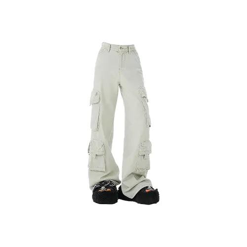 Glona Klio Выстиранные Белые Женские Джинсы