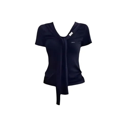 CBDVY Летний комплект с рукавами V-образным вырезом короткие рукава футболка женский