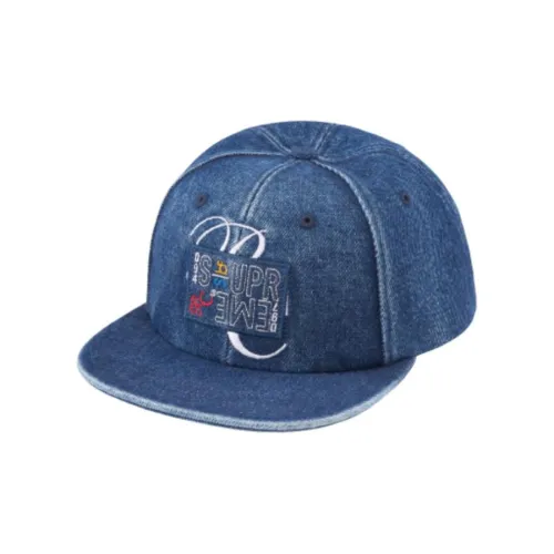 Supreme Смесовая шерсть Кепки Унисекс Синий Черный