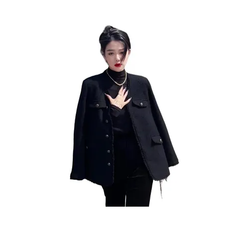 AHRTB Черное Женское Короткое Пальто