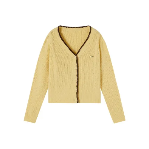 XIANGYING Прозрачный Желтый Женский Трикотаж