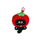 Подвеска в виде клубничного ободка с котенком