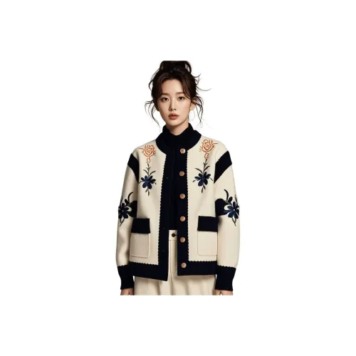 ЮЙЧЖАОЛИНЬ Белый Пальто Женское Короткое Пальто