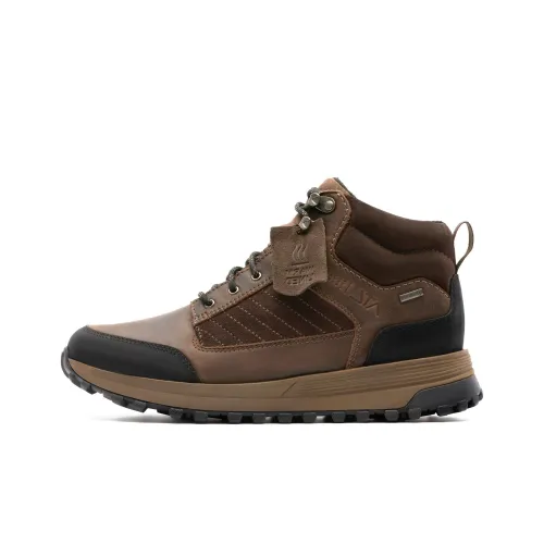 Clarks Мужские повседневные туфли High Топ Коричневый 261844827 Мужской