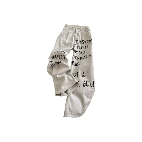 Pen Apricot Белый Серый Унисекс Джинсы