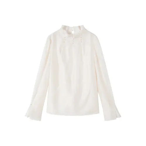 XIANGYING Цапельно-белый Женские Рубашки