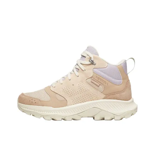 MERRELL Tempo Sol Амортизация Водонепроницаемый Дышащий Поддержка MID Топ Беговые кроссовки Женские Коричнево-фиолетовый