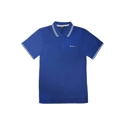 BEN SHERMAN Мужская поло рубашка синего цвета