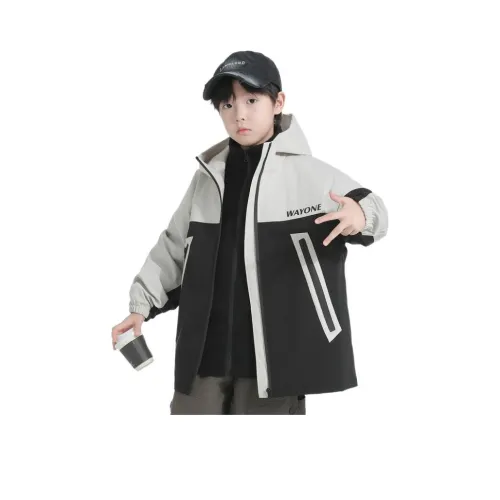 ZHIO Черный флис с подкладкой + пальто школьного возраста для туризма