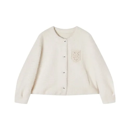 XIANGYING Цапельно-белый Женское пальто