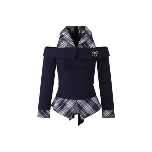 STGX Темно-синий женский повседневный костюм