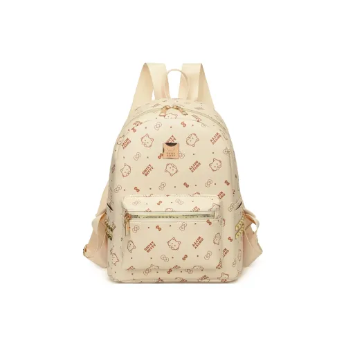 Versman ПУ (полиуретан) Рюкзак Женский Белый Розовый Коричневый