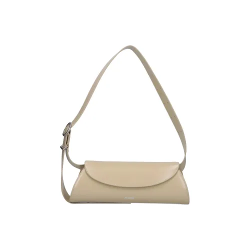 JIL SANDER Cannolo Телячья кожа Сумка через плечо Маленькая Женская Кремовая