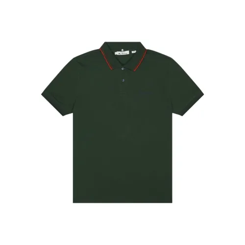 BEN SHERMAN Мужская поло темно-зеленого цвета
