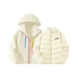 [Thickened Thermal] Однотонный Рассвет Белый + Mark H Квадратная Застежка-Крючок K Экрю