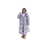 Темно-фиолетовый хлопковый пуховик