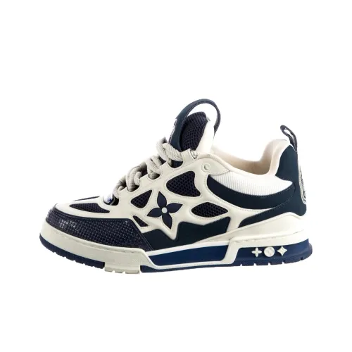 LOUIS VUITTON Skate Low Топ Скейтборд Кроссовки Мужские Синие Белые