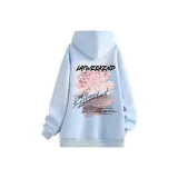 Ледниковый Синий-Клетка С капюшоном (Утолщенный и с флисовой подкладкой)