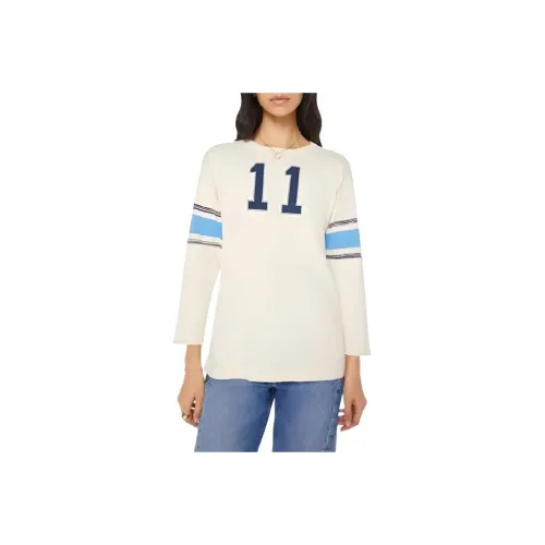 MOTHER Синий с Белым Lettering Женские T-рубашки