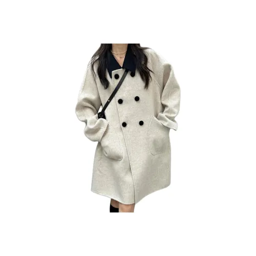 AHRTB Овсяное Женское Короткое Пальто