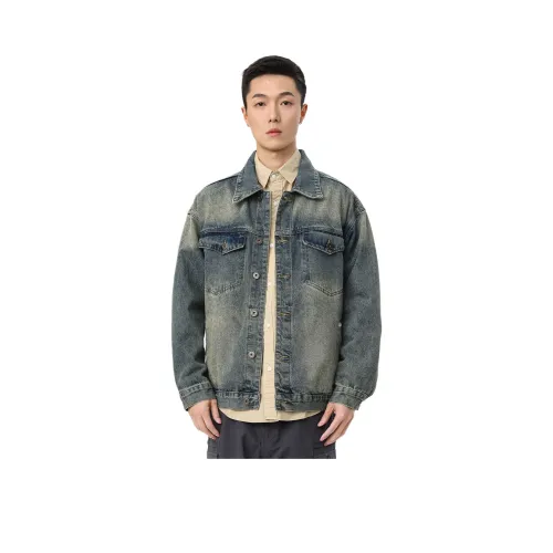 FAIRWHALE Туманно-синий унисекс джинсовые куртки