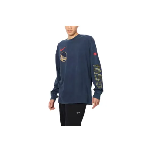 Nike Golden State Warriors Courtside T-Shirt Мужская Морской Синий