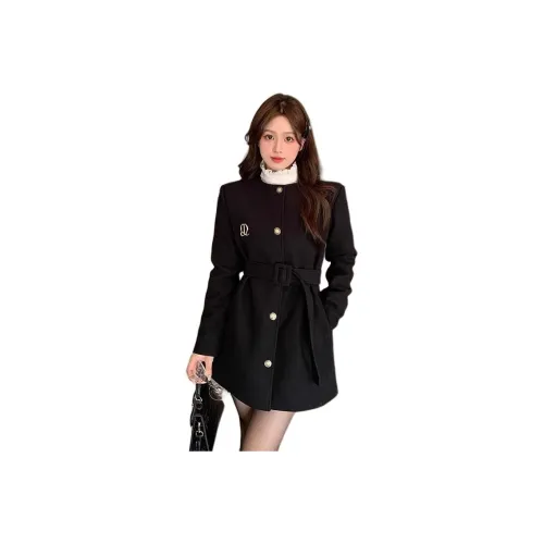 ЮЙЧЖАОЛИНЬ Черное Женское Короткое Пальто