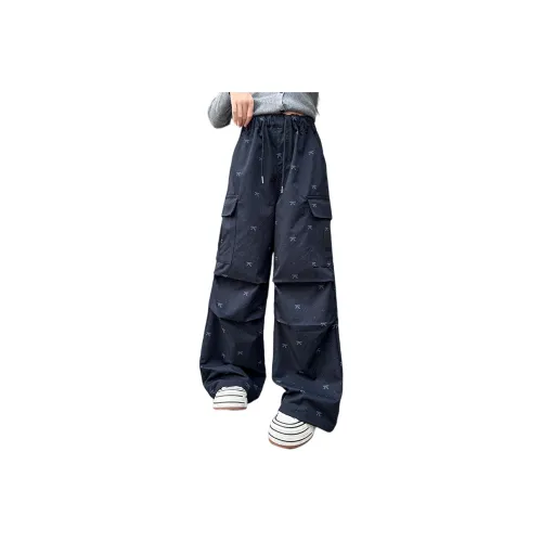 GOYN Весенний Осенний Повседневный Карго Брюки Подростки Темно-Синий