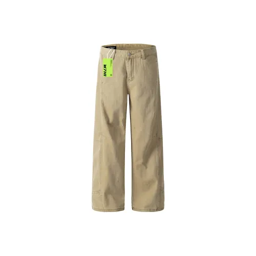 W7H1 Хаки Унисекс Карго Брюки