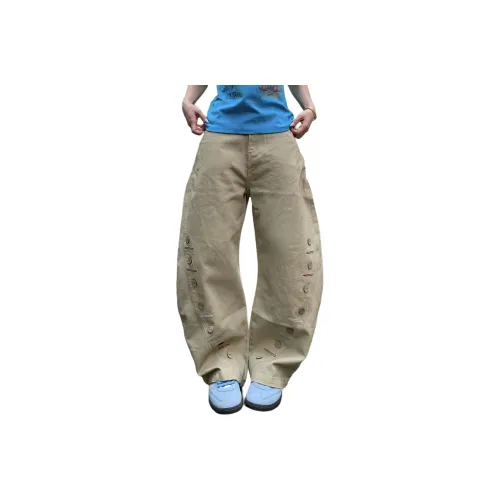 Pirkadat Хаки Унисекс Джинсы