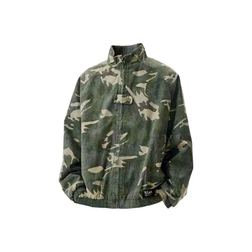 SZSX Камуфляж Унисекс Куртки