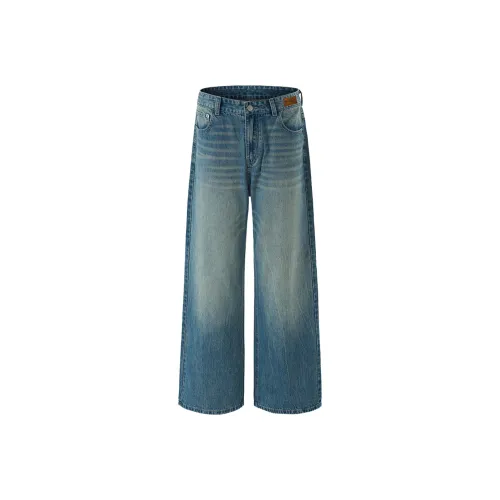 MIORGERSY Винтажные синие унисекс джинсы