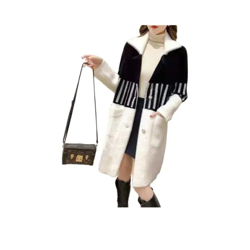 ЮЙЧЖАОЛИНЬ Черный Белый Женское Пальто