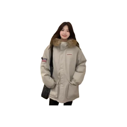 COHX Серый Бежевый Унисекс Пуховики