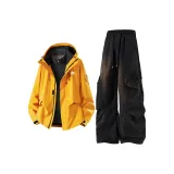 Комплект одежды (Желтая ветровка + Черные штаны)