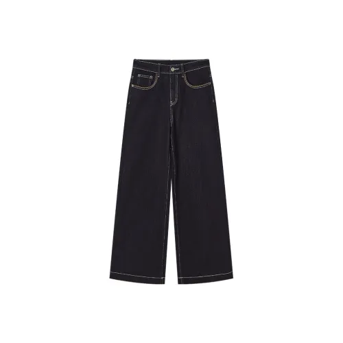 XIANGYING Темно-синий синий женский джинсы