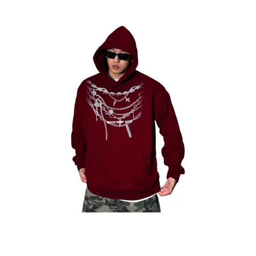 HIPHOPPUNKS Мужские Свитшоты Бургунди