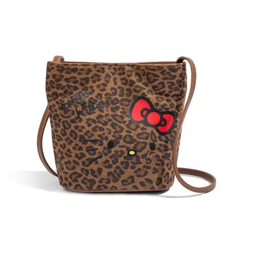Sanrio Hello Kitty PU (полиуретан) Сумка через плечо Женская Кофейная Розовая