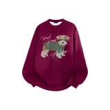 Бордовый Тяжелый Полиэстер-Хлопок