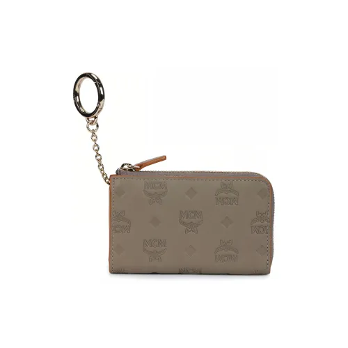 MCM Кошелек из коровьей кожи держатель для карт стандартный женский цвет тауповый
