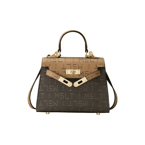 MashaLanti ПВХ с синтетической кожей через плечо сумка женская кофейно-чайный коричневый