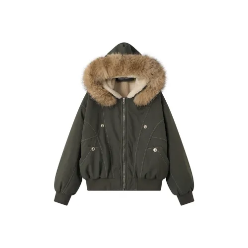 PAZZO Армейский зеленый Женские пуховики