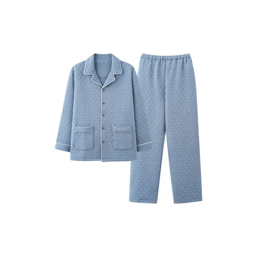 MIIOW Синий бриллиант Узор Набор Мужская Пижама Комплект