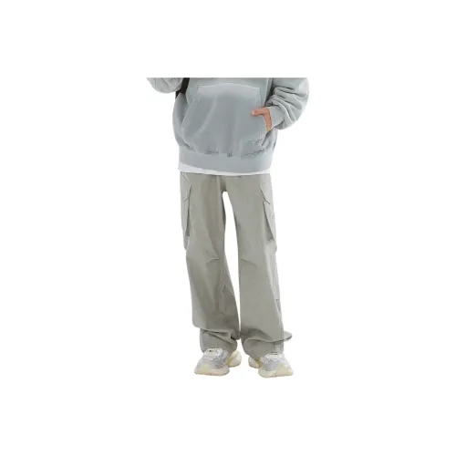 UIIJII Light Gray Men's Casual Pants UIIJII Светло-серые мужские повседневные штаны