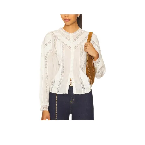 LOVESHACKFANCY Сливочный Женские Рубашки