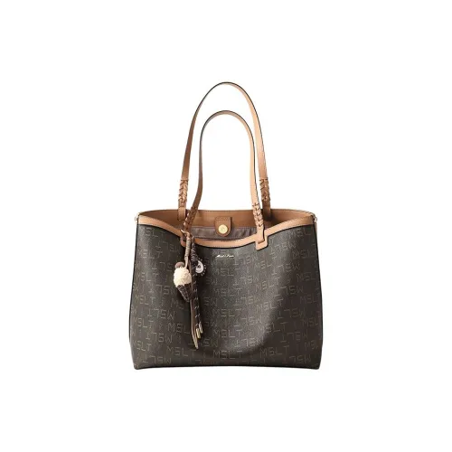 MashaLanti Сумка через плечо из ПВХ и синтетической кожи сумка-тоут стандартная женская кофейно-чайный коричневый