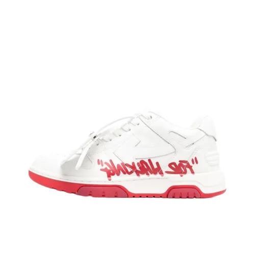 Off Белый Out Of Office Низкий Топ Стильные Скейтбординги Мужской Белый Красный