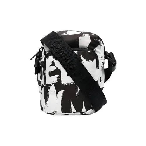 Alexander McQueen Полиэстер Сумка через плечо Мужская Черная Белая