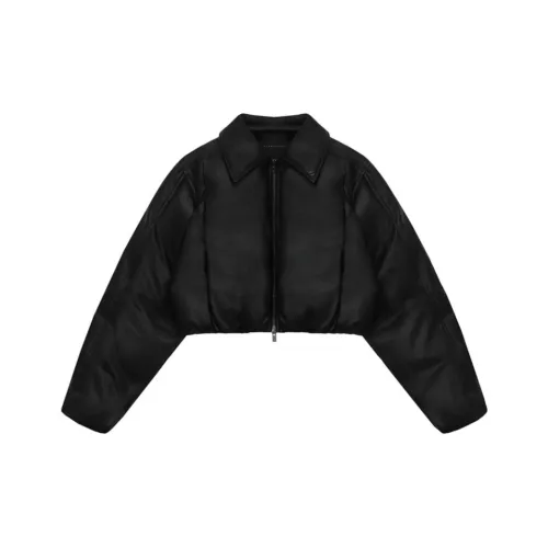 TREEMINGBIRD Матовая кожа Короткий пуховик JUMPER Пуховая куртка Женская